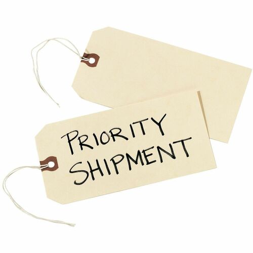 Shipping Tags, No 8 Strung, 6-1/4"x3-1/8", Manila 1000/BX