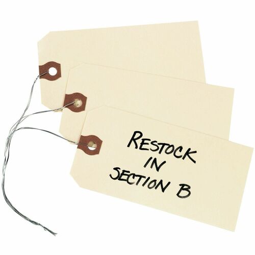 Shipping Tags, Wired, 4-3/4"x2-3/8", Manila 1000/BX