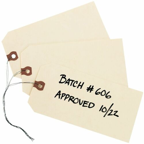 Shipping Tags, Wired, 6-1/4" x 3-1/8", Manila 1000/BX