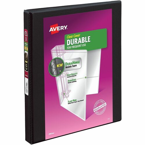 View Binder, Durahinge, 1/2" Cap, 8-1/2" x 11", Black