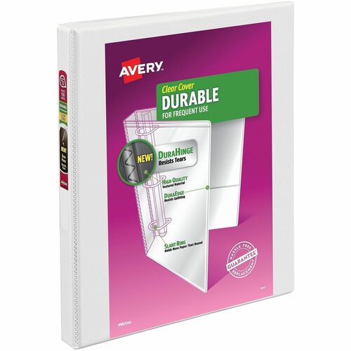 View Binder, DuraHinge, 1/2" Cap, 8-1/2" x 11", White