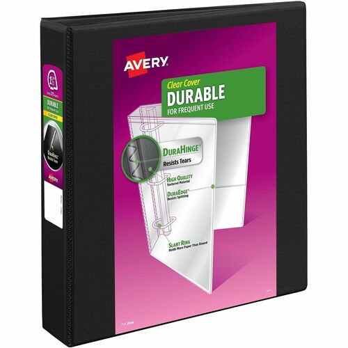 View Binder, Slant Ring, DuraHinge, 1-1/2" Cap., Black