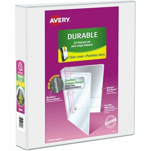 View Binder, Durahinge, 1-1/2" Cap, 8-1/2" x 11", White