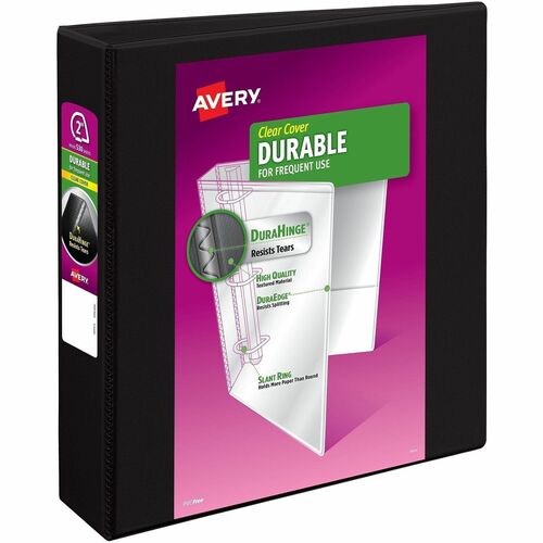 View Binder, DuraHinge, 2" Cap, 8-1/2"x11", Black