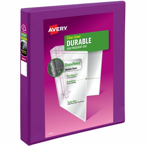 View Binder, Slant Rings, 1", 220 Page Capacity, Purple