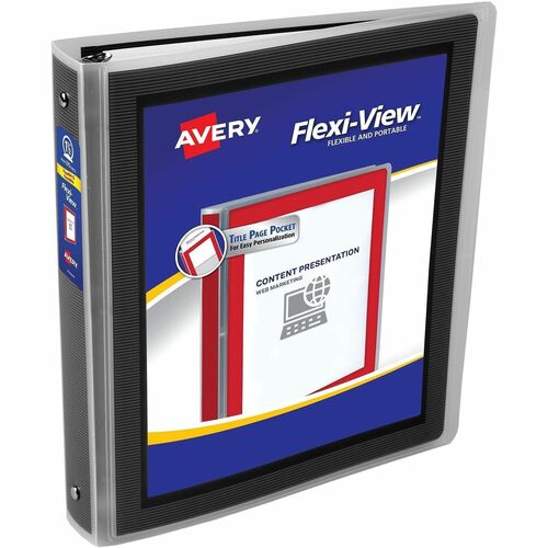 Flexi View Binder, 1-1/2" Capacity, Black