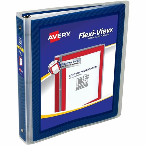 Flexi View Binder, 1-1/2" Capacity, Navy