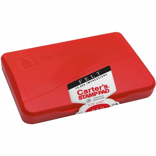 Felt Stamp Pad, Size 1, 2-3/4" x 4-1/4", Red Ink