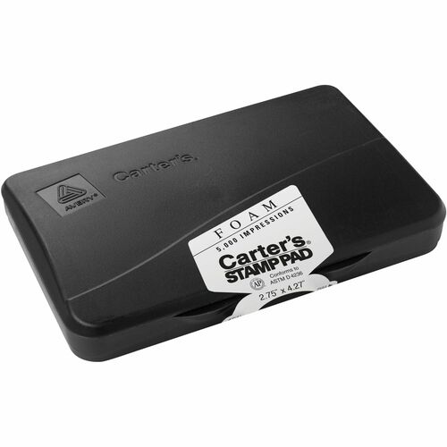 Stamp Pad, Foam Rubber, Size 1, 2-3/4" x 4-1/4", Black