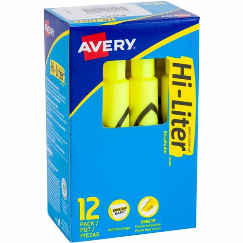 Highlighter, Chisel Point, Fluorescent Yellow 12/DZ