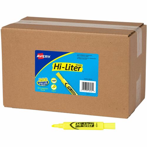 Highlighters, Desk Style, Chisel Tip, Fluorescent Yellow 200/CT