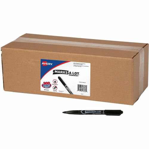 Permanent Markers, Nontoxic, Bullet Point, Black 200/CT