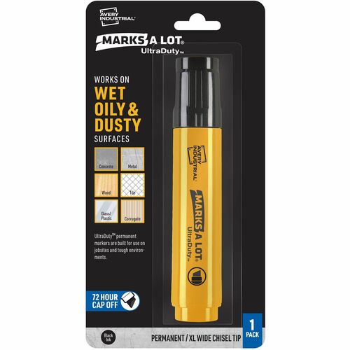 Markers, Permanent, Industrial, Chisel, 0.18mm, Black