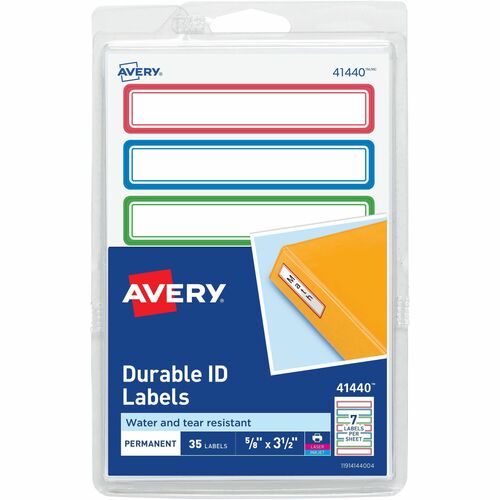 Labels, TrueBlock, With Blue/Green/Red Borders, 3-1/2"x5/8", WE 630/CT