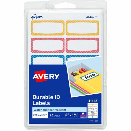 Labels, TrueBlock, With Black/Orange/Yellow Borders, 3/4"x1-3/4", WE 1080/CT