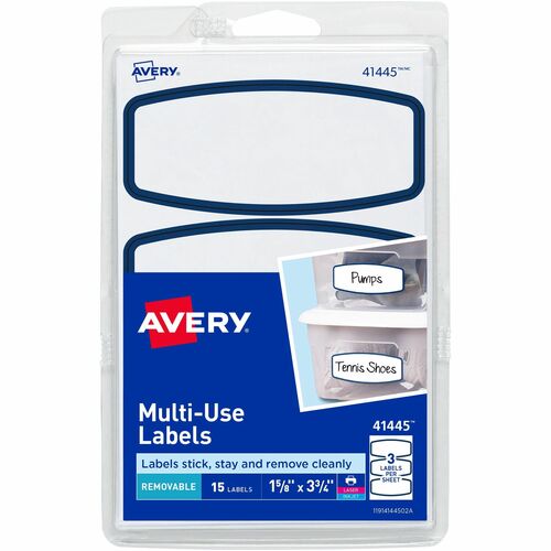 Labels, Removable, Arched, 3-3/4" x 1-5/8", WE/BE Border 270/CT