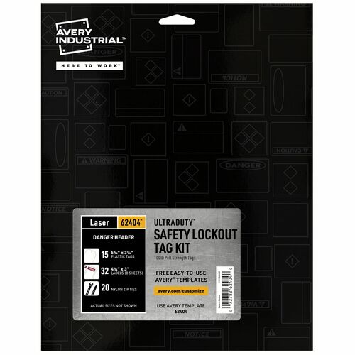 Tag Kit, LOTO, Permanent, Laser, 5-3/4"x3-1/4", WE 15/PK