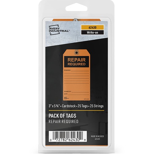 Repair Required Tags, Pre-Strung, 3" x 5-3/4", OE 25/PK