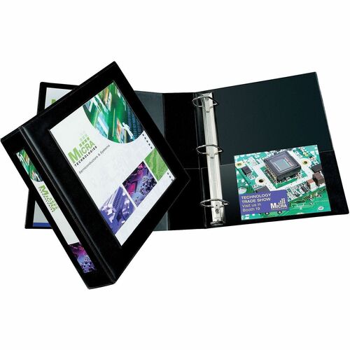 View Binder, Locking Rings, 2", 8-1/2"x11", Black