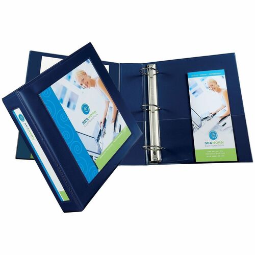 View Binder, Locking Rings, 2", 8-1/2"x11", Navy Be