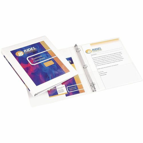 Slant Ring View Binder, 1/2" Cap, 8-1/2" x 11", White