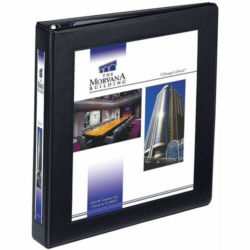 View Binder, Locking D-Ring, 1" Cap, 11" x 8-1/2", Black