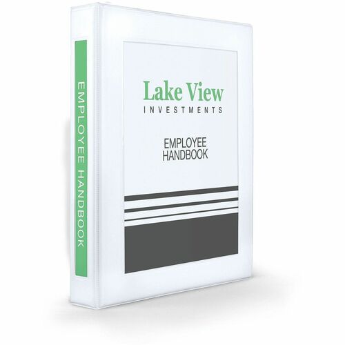 View Binder, Locking D-Ring, 1" Cap, 11" x 8-1/2", White
