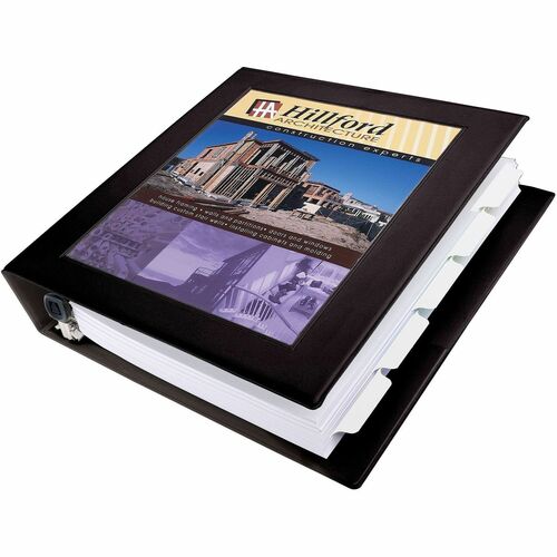 View Binder, Locking D-Ring, 1-1/2" Cap, 11" x 8-1/2", Black
