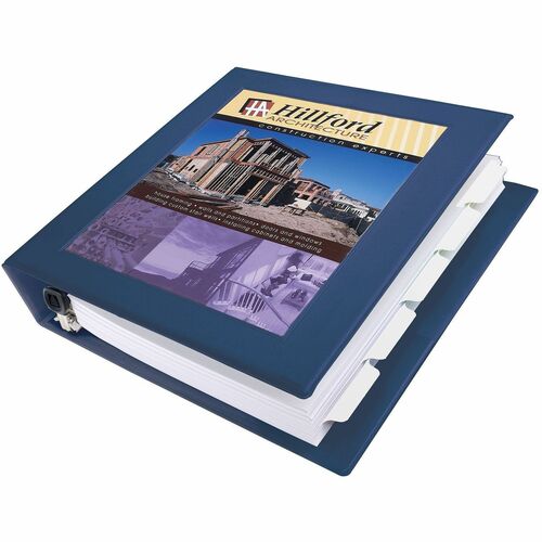 View Binder, Locking D-Ring, 1-1/2" Cap, 11" x 8-1/2", Navy Be