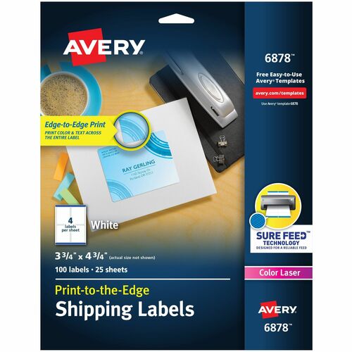 Laser Labels, Matte, Mailing, 3-3/4" x 4-3/4", WE 100/PK
