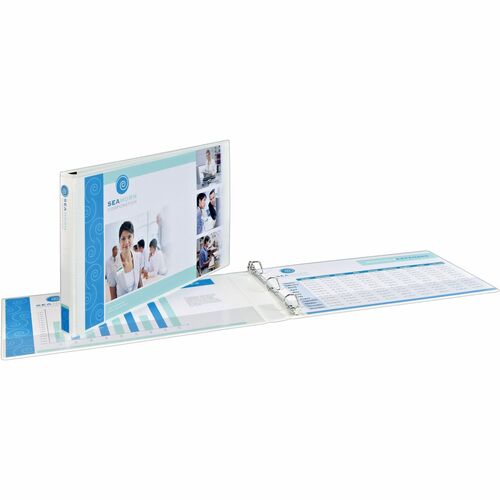 View Binder, Slant Ring, 2" Cap, 11" x 17", White