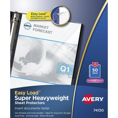 Sheet Protector, Super Heavyweight, 11" x 8-1/2", Clear 50/BX
