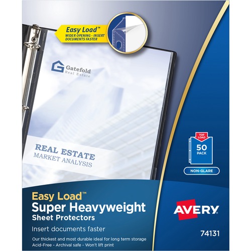 Sheet Protectors, Super Heavyweight, Nonglare, 11" x 8-1/2" 50/BX