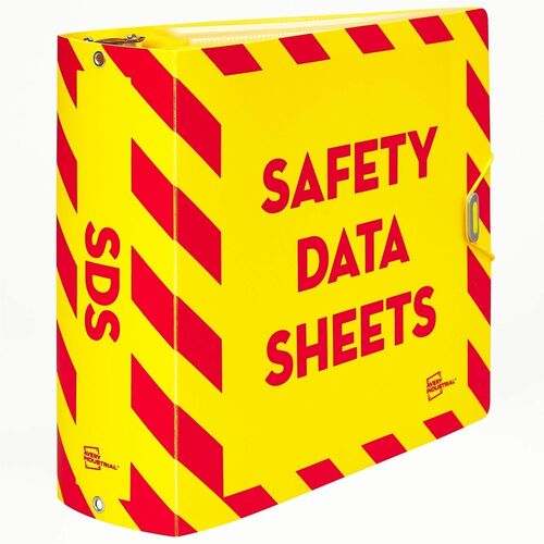 SDS Binder Bundle, With Dividers/Protectors/36" Chain, 3" Cap, Yellow/Red