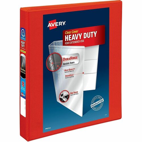 View Binder, Heavy-Duty, EZD Ring, 1" Cap, Red