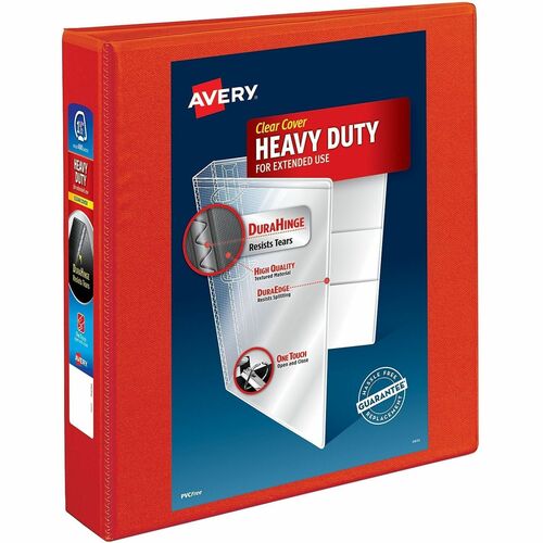 View Binder, Heavy-Duty, EZD Ring, 1-1/2" Cap, Red