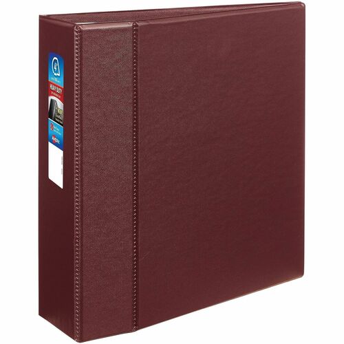 Binder, Durahinge, 4 Pockets, 4" Capacity, 8-1/2" x 11" Maroon