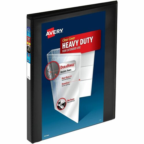 View Binder, Durahinge, 1/2" Cap, 8-1/2" x 11", Black 6/CT