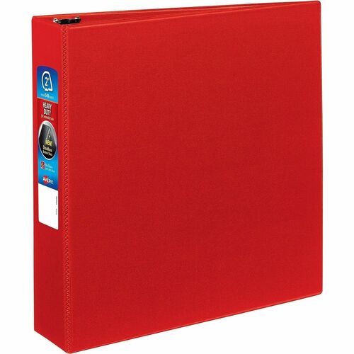 Binder, Durahinge, 4 Pockets, 2" Capacity, 8-1/2" x 11", Red