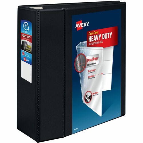 View Binder, DuraHinge, 5" Capacity, 8-1/2" x 11", Black