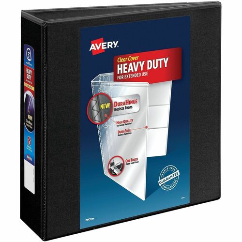 View Binder, DuraHinge, 3" Capacity, 8-1/2" x 11", Black
