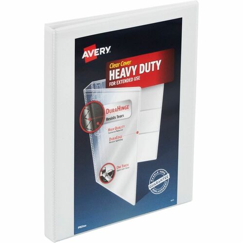 View Binder, Heavy-Duty, Slant Ring, 1/2" Cap, Letter-Size, White