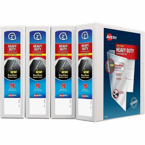 View Binder, DuraHinge & Edge, Heavy Duty, 2" Cap, 8-1/2" x 11", WE 4/PK