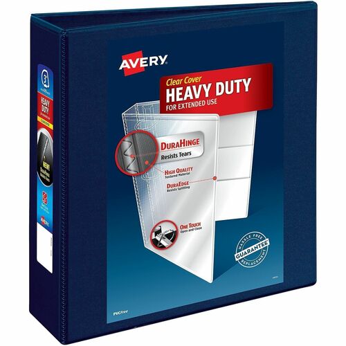 View Binder, Durahinge, 3" Capacity, 8-1/2"x11" Navy