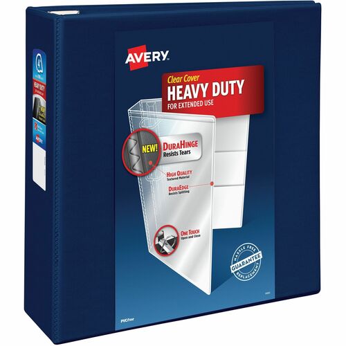 View Binder, Durahinge, 4" Capacity, 8-1/2" x 11", Navy