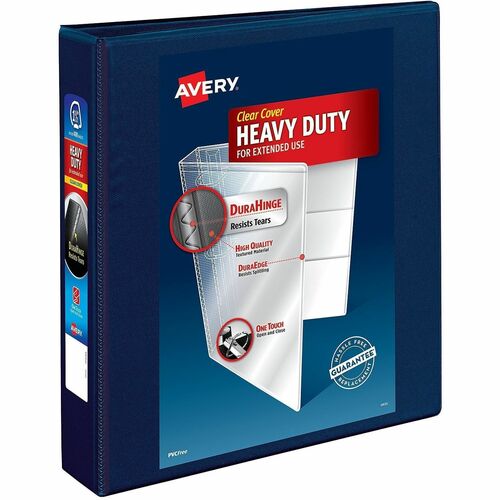 View Binder, Durahinge, 1-1/2" Capacity, 8-1/2" x 11", Navy
