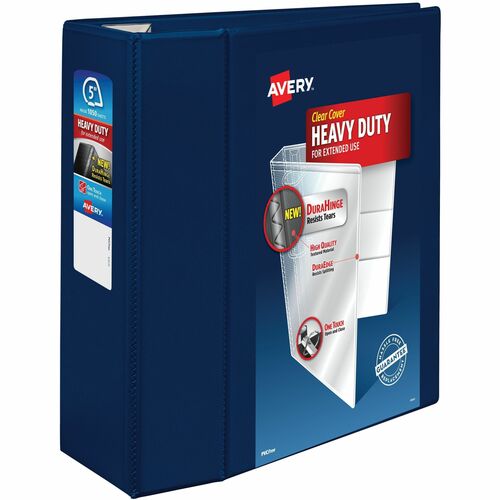 View Binder, Durahinge, 5" Capacity, 8-1/2" x 11", Navy