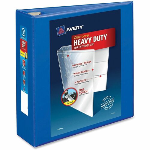 View Binder, Durahinge, 3", 8-1/2" x 11", Pacific Blue