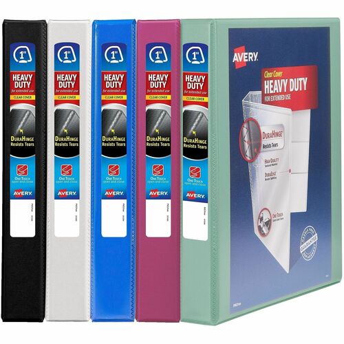 View Binder, DuraHinge, 1" Capacity, 8-1/2"x11", Ast 12/CT