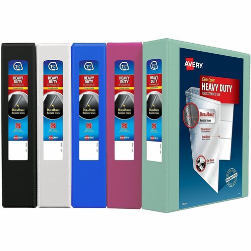 View Binder, DuraHinge, 1-1/2" Cap, 8-1/2"x11", AST 12/CT